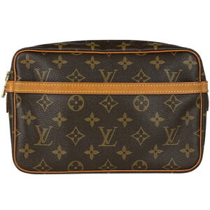 Louis Vuitton Compigne Clutch Bag Monogram Brown